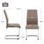 Set Of 4 Pu Leather Dining Chairs With Electroplated Bow-Shaped Legs-745000359
