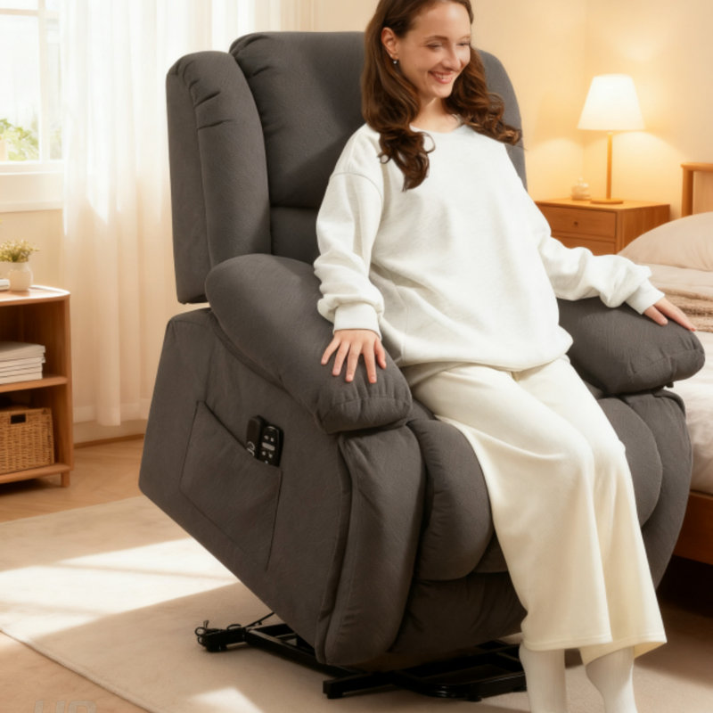 Fauteuil de massage électrique inclinable pour adultes avec vibrations, chauffage et confort moelleux pour une détente ultime