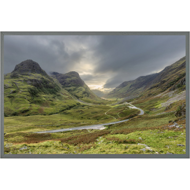 Gladbrook Scotland Highlands 1 Piece Single Picture Frame Wall Art, 76cm H x 114cm W x 4cm D, Grey Framed