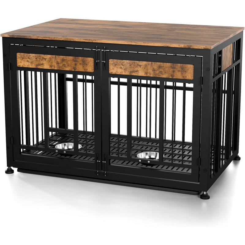 Caisse pour chien 48 po, H 32,3 po x l 47,6 po x P 31,3 po, Noir