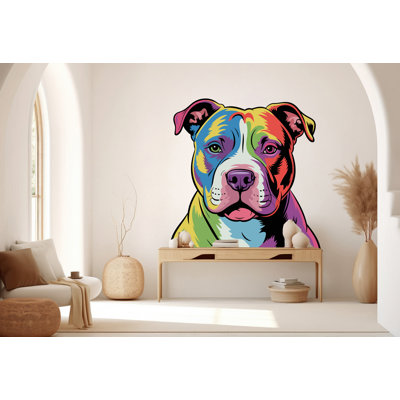 Pitbull Dog Wall Decal Dog Decor Dog Wall Art Decal Dog Lover Animals Pitbull Decal Dog Bathroom Wall Decals Stickers Vinyl