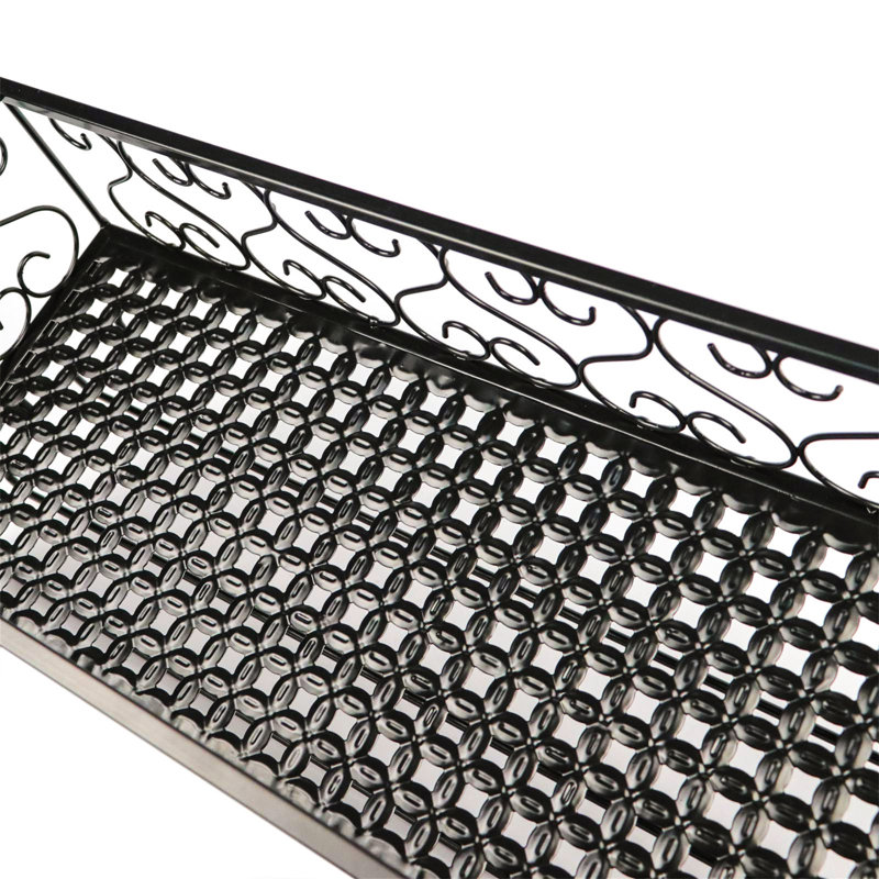 Koehl 12 Bottle Wall Mounted Wine Bottle & Glass Rack in Black