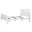 Lit simple en bois massif blanc pour chambre à coucher, style, pieds de support, anglais, efficacité de fondation nécessaire au caractère transitionnel