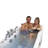 Ella Big4Two 36"x80" Hydro + Air Massage w/ Independent Foot Massage Acrylic Two Seat Walk-In-Bathtub, Right Outswing Door, Heated Seats, 2x2 Piece Fast Fill Faucet, 2" Dual Drain