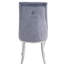 Ensemble de 2 chaises d'appoint en tissu gris et acier inoxydable-228150348