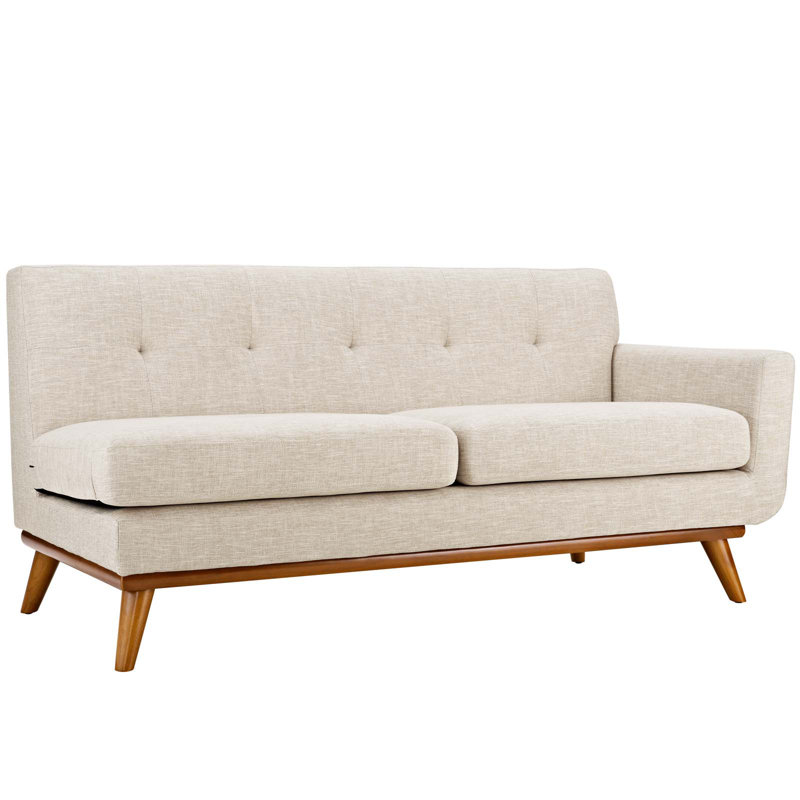 Modway Engage Loveseat, Beige Polyester Blend