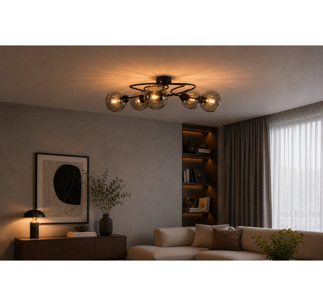 Glass Semi Flush Mount