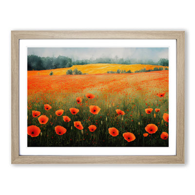 Poppy Field Watercolour Vol.3 - Framed Print