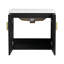 Meuble-lavabo à fermeture en douceur 60 po avec lavabo et petites tablettes de rangement. BVC06360BCT