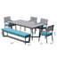 Abby 78.74'' Rectangular 6 - Person Outdoor Dining Set with Cushions-1463085681
