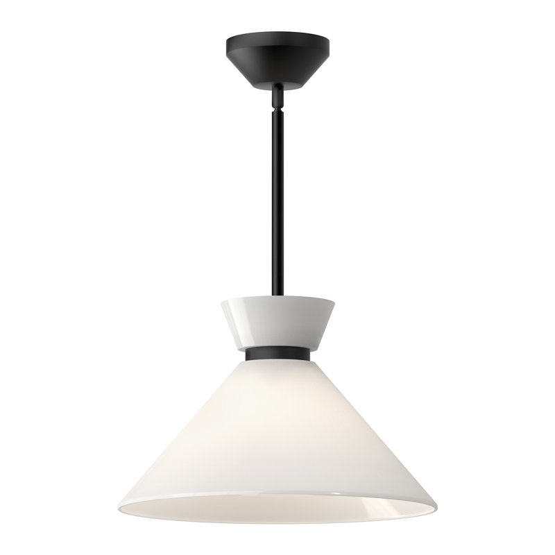 Rafaella 1 - Light Single Pendant, Matte Black, 9" H x 14.125" W x 14.125" D