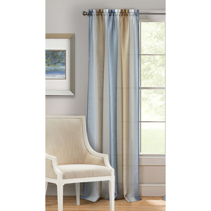 Is-Haq Polyester Semi Sheer Curtain Single Panel, 50" W x 63" L, Silver