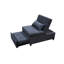 Canapé-lit pliant avec repose-pieds gris foncé-1135049405