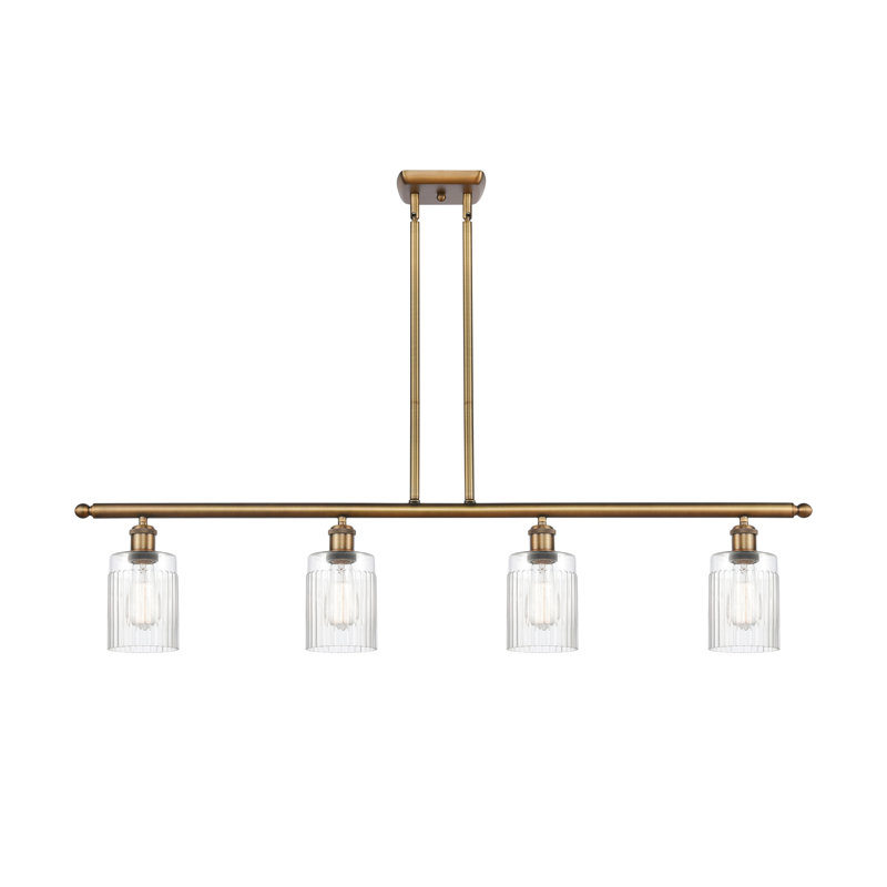 Caplinger 4 - Light Kitchen Island Pendant, No Bulb Included, Brushed Brass