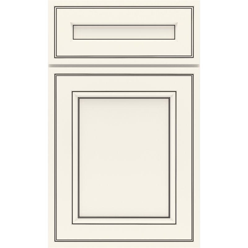 Dwelling Mountvale Door Sample, Maple, Chalk w/Onyx Glaze