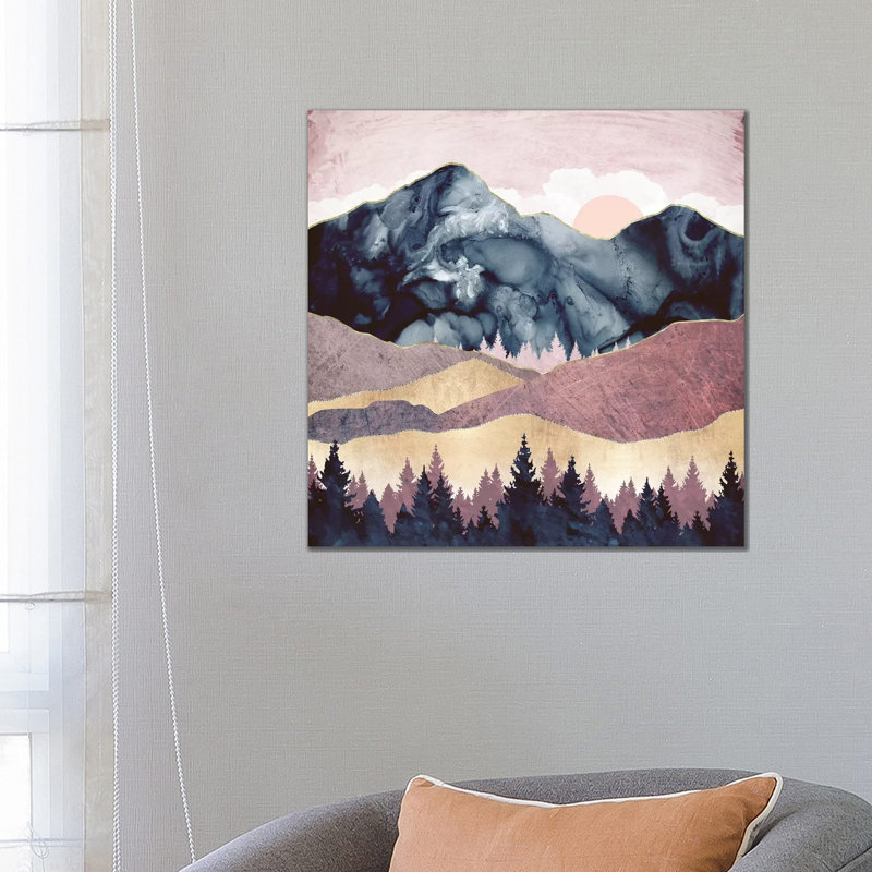 Mauve Vista - impression d'art graphique, Aucun mat, Toile tendue, H 26 po x l 26 po x P 1,5 po