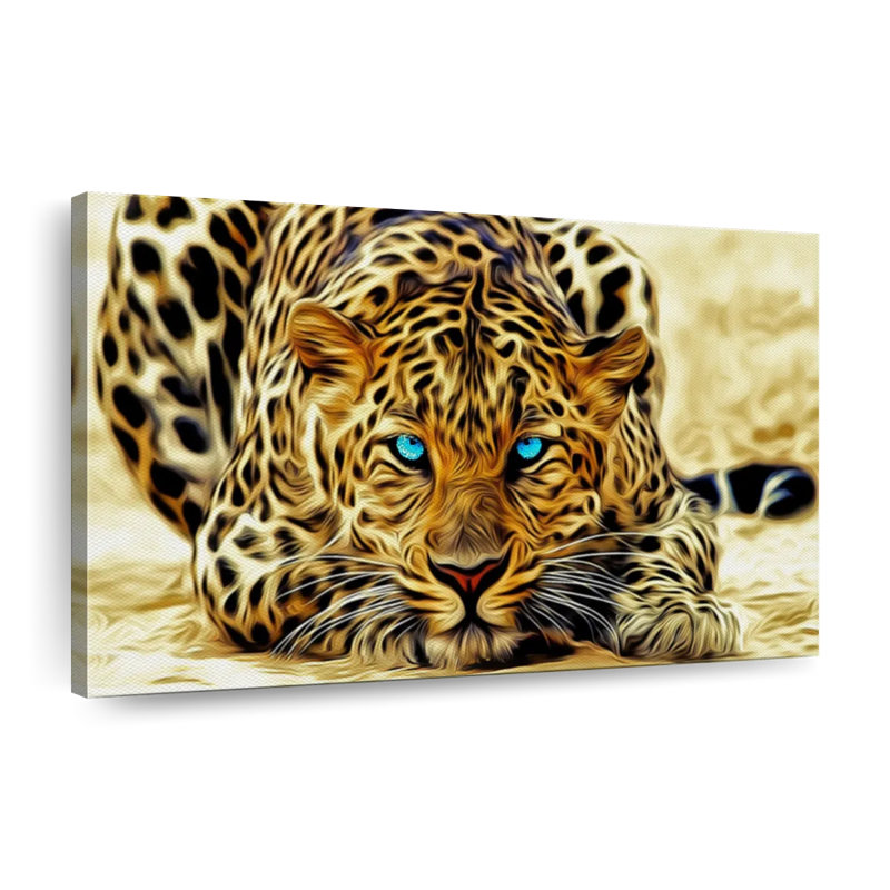 Impression sur toile «Blue Eyed Jaguar», H 20 po x l 30 po x P 1,25 po