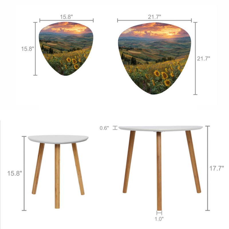 Ensemble de 2 tables basses gigognes Triangle Nesting