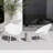 Northwood Modern Armless Outdoor Lounge Chair with Oval Back and Bowl-Shaped Seat – Set of 2-1999774341