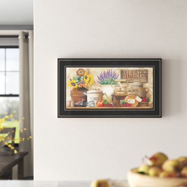 Family Recipe By Pam Britton Printed Framed Wall Art Wood Multi-Color