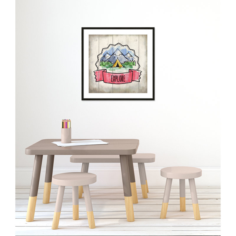 «Adventure is out There 2», art encadré, 26.5" H x 26.5" W x 1.18" D, Cadre boîte à grain de bois noir