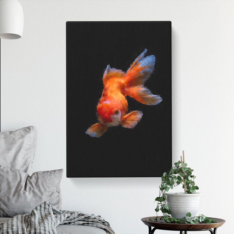 Chinese Golden Fish - Wrapped Canvas, 60cm H x 40cm W x 3cm D