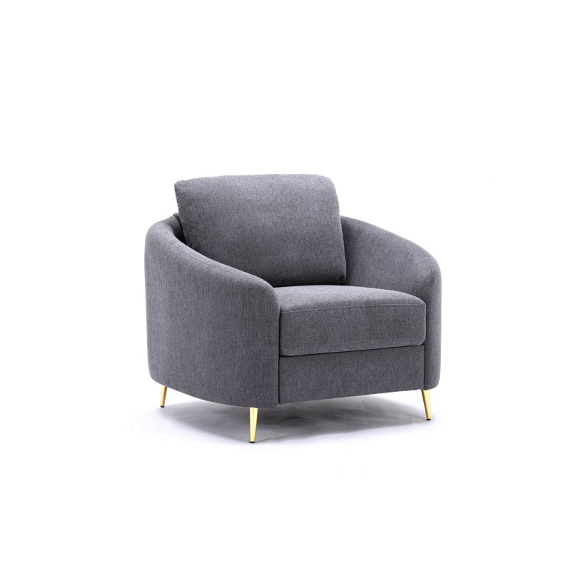 Chaise en lin gris yuina