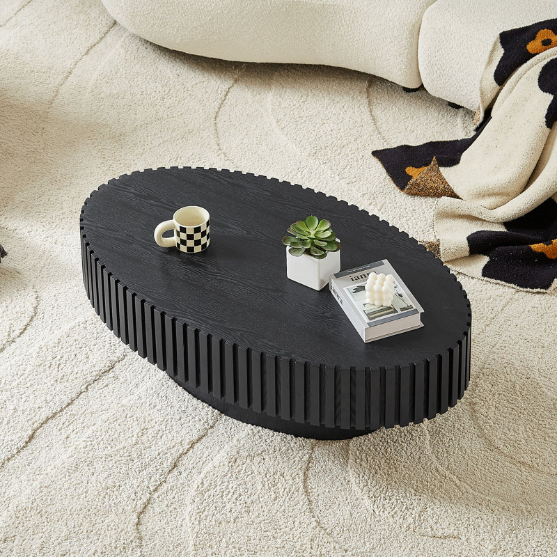 Table basse Lindiwe, Noir, H 13,38 po x l 43,7 po x P 24,8 po