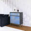 Cabinets, Modern Multipurpose Storage Cabinet with 2 Doors 1 Drawer &amp; Adjustable Shelf | navy blue | Contemporary