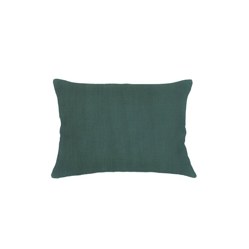 Emerald Green Linen Down Blend Throw Pillow 14x20