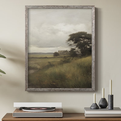 Reproduction encadrée de paysage rétro Vintage - bois massif
