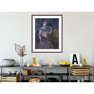 «La chanteuse verte» par Edgar Degas, impression giclée encadrée