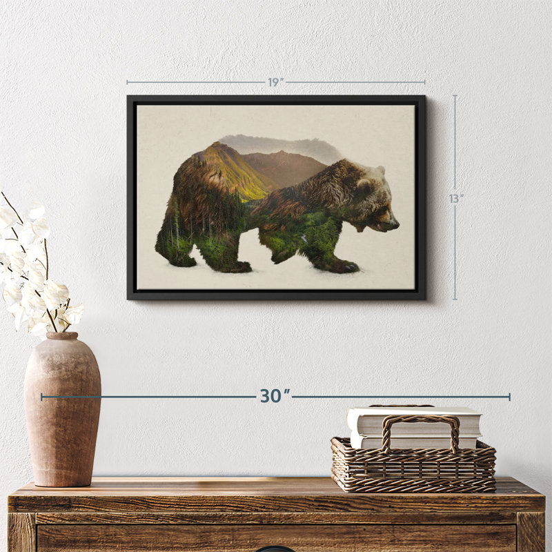 Impression sur toile North American Brown Bear, H 13 po x l 19 po