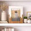 Decorative Acacia Wood Picture Frame for Entryway Display - Two Tone Photo Frame for Bedroom, Living Room, or Side Table - White & Brown-569208161