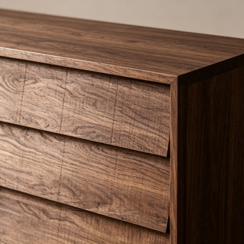 Buffet simple de haute qualité, 29.53" H x 78.74" W x 15.75" D, Walnut