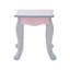 Teamson Kids Rapunzel Kids Vanity Table & Stool, Pink & Gray
