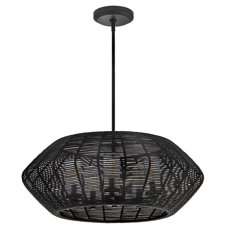 Luca 5 - Light Outdoor Chandelier, Black