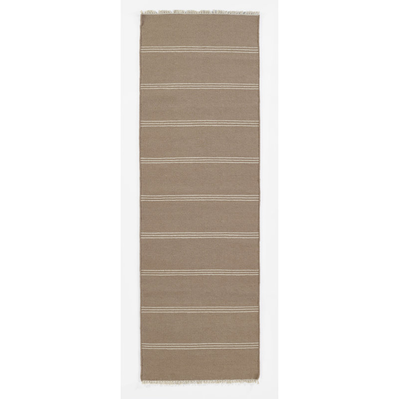 Hand Tufted Striped Indoor Rug, Runner 2'6" x 8'