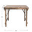 Table pliante carrée en bois récupéré