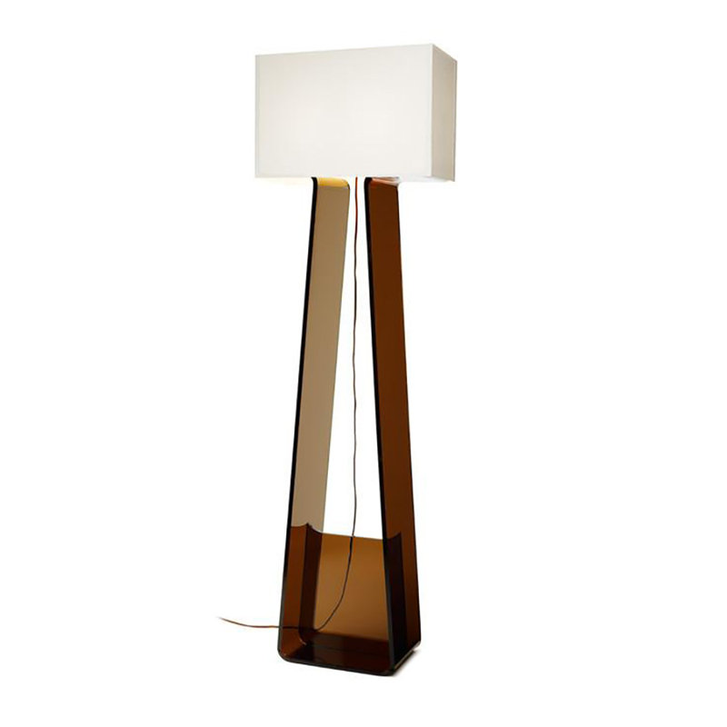 Tube Top Table Lamp, 14" H x 9.5" W x 4.5" D, Charcoal/White