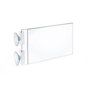 Azar Two Sided Acrylic Sign Holder With Suction Cup Grippers (106686) :  Target