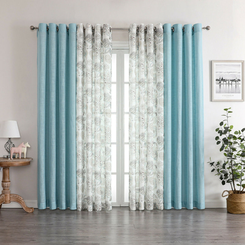 Sheer Curtain, Aqua