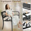 50-Inch Black Metal Bench With PVC Rose Backrest