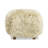 Enchante 24.5" New Zealand Sheepskin Rectangular Accent Ottoman, Taupe Beige Genuine Fur