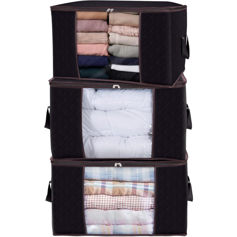 Sac de rangement en tissu Latitude Run®, Noir, noir, noir, noir