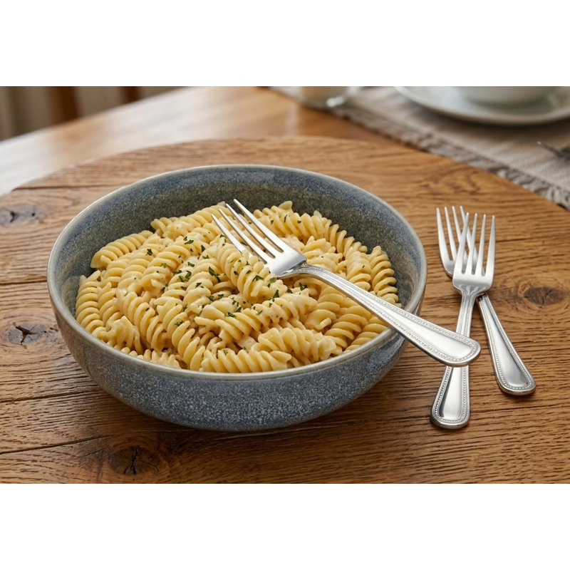 Reactive Ash Blue Glaze Dinnerware Pasta Bowl 4pc Set 20cm