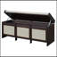 Banc de rangement avec tiroirs en rotin et bouton amovible-1845214525