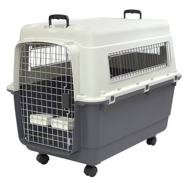 Petprsco Portable Collapsible Dog Crate, Travel Dog Crate 24x17x17 with  Soft Warm Blanket and Foldable Bowl for Large Cats & Small Dogs Indoor and