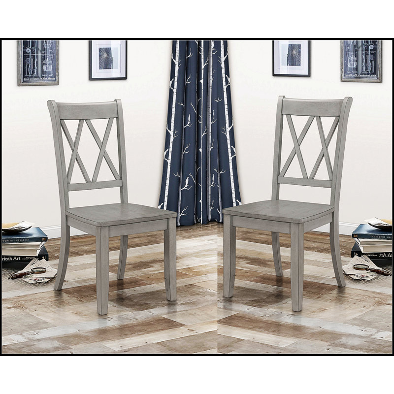 Élégante chaise d'appoint en bois pour la salle à manger, confortable et facile à nettoyer avec une fabrication robuste, Gris