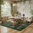  Floral Washable Area Rug Non-Slip Stain Resistant Low-Pile Boho Large Indoor Throw Carpet-1503517065-1503517075